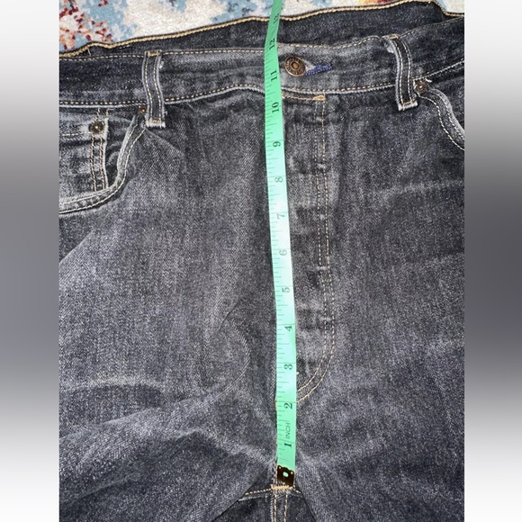 VTG Levis 501 Jeans Men’s 40x32 Black Regular Straight Leg Button Fly Dark Wash - Picture 9 of 10